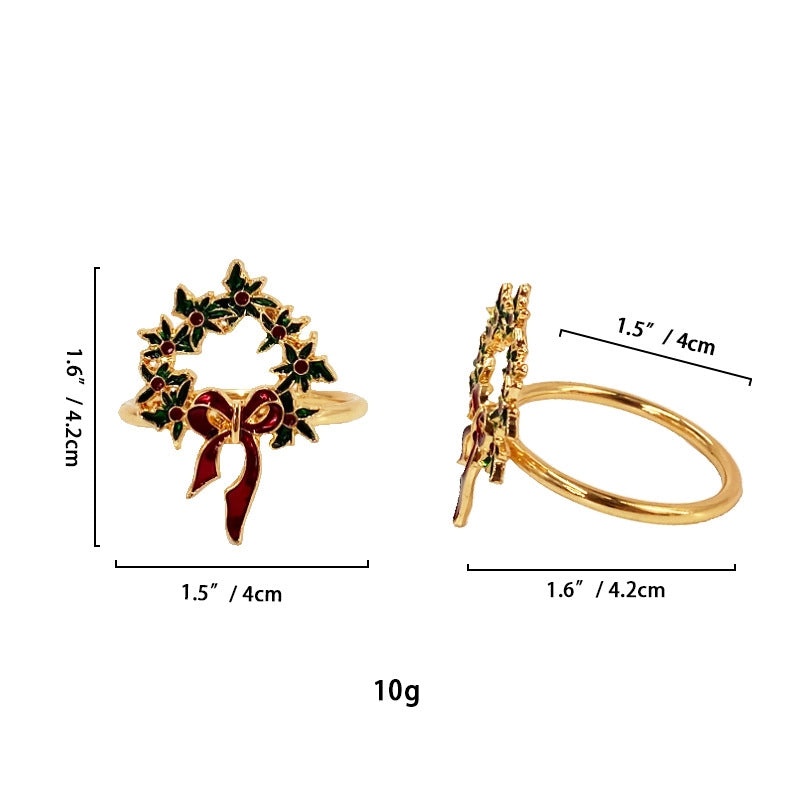 White Floral Napkin Rings Set | Home & Kitchen Tableware