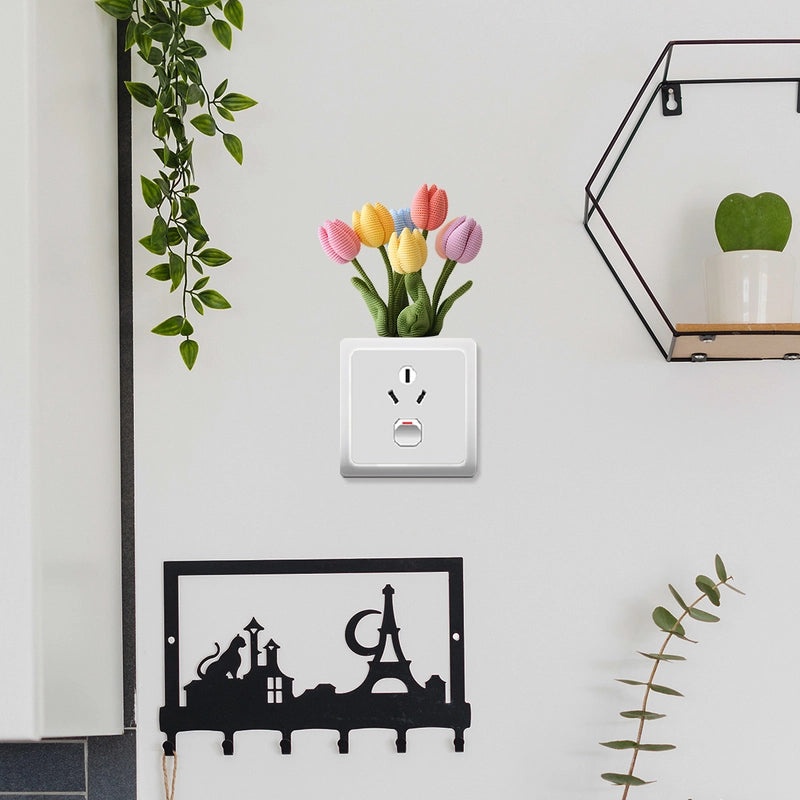 Pastoral Floral PVC Wall Switch Sticker Decorative Wall Art | Home Decor & Wall Stickers