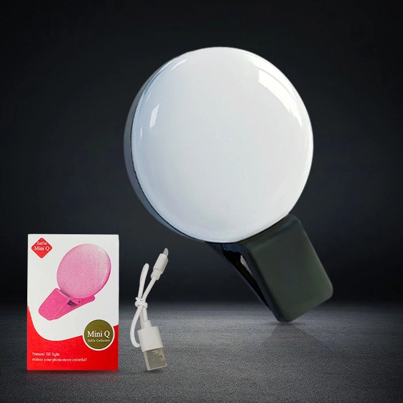 Portable Mini LED Clip-On Phone Selfie Light for Beauty Photography|手机配件
