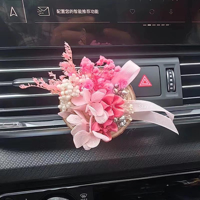 Pine Dried Flower Car Vent Clip Aromatherapy Decoration DIY Plant Gift for Friends|Car Accessories