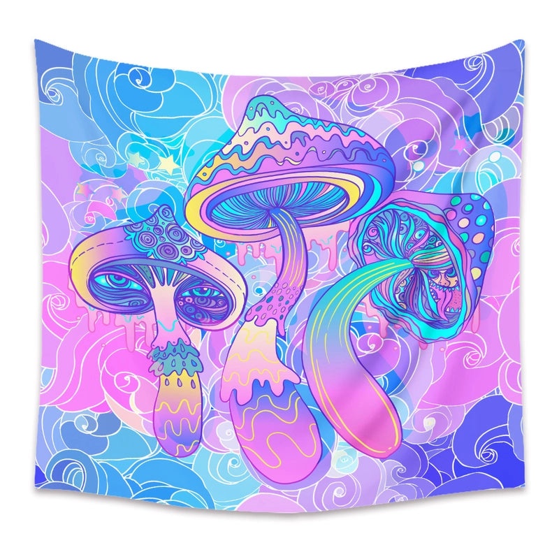 Mushroom Themed Wall Tapestry for Home Decor | Home Decor & Wall Art