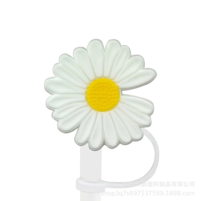 Cute Fruit Plant Silicone Straw Cap Dust Cover Personalized PVC Drink Straw Sleeve|Drinkware Accessories