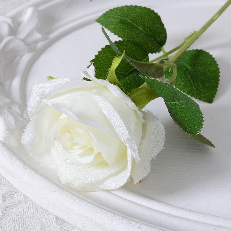 Artificial Rose Single Stem Flannel Flower for Home Wedding Valentine's Day Decoration|Home Decor & Wedding Accessories