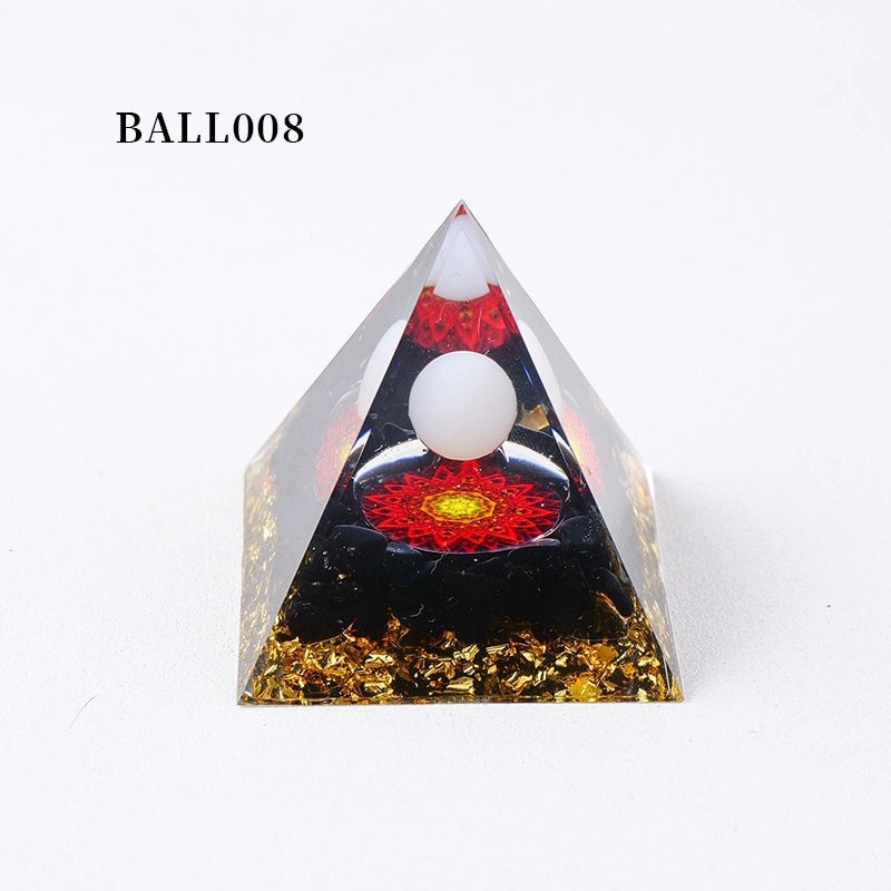 Minimalist Natural Crystal Pyramid Ornament Small Conical Decorative Crystal Piece|Home Decor Accessories