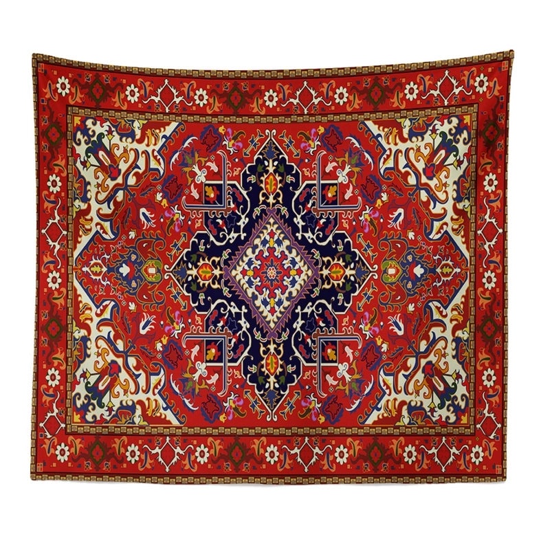 Ethnic Geometric Argyle Pattern Polyester Wall Hanging Tapestry|Home Decor