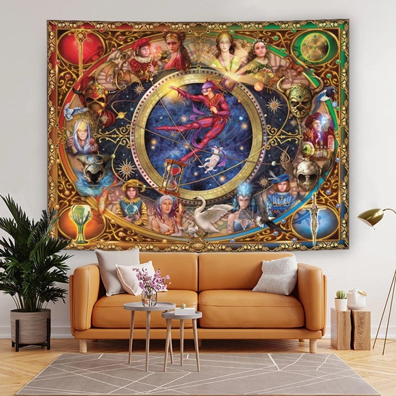 Abstract Human Silhouette Retro Polyester Wall Hanging|Home Decor Tapestry