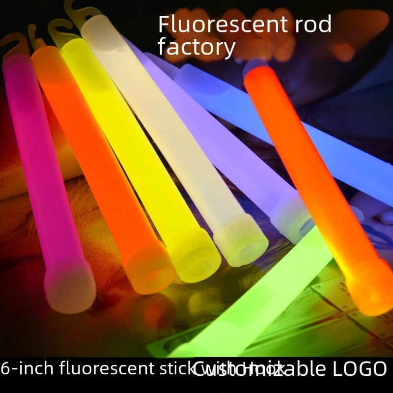 6-inch Fluorescent Glow Stick with Hook for Outdoor Camping Emergency Night Light|Outdoor Recreation & Camping Gear