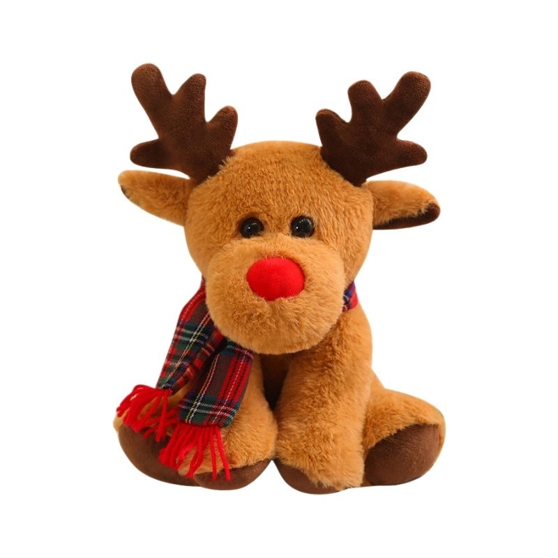 Christmas Elk Plush Toy Soft Cotton Stuffed Animal | Christmas Decor & Plush Toys