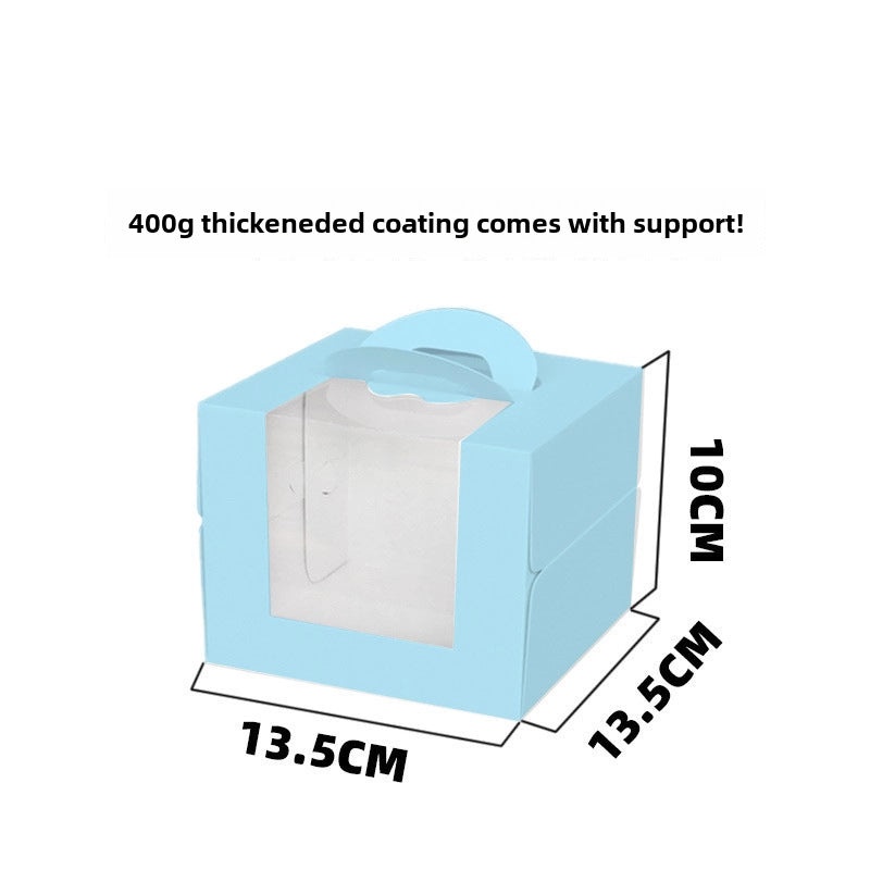 Transparent Window Birthday Cake Box 8 Inch Portable Dessert Packaging | Cake Boxes & Packaging