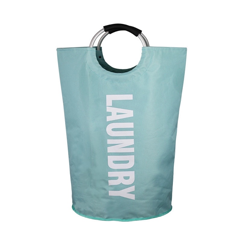 Large Capacity Laundry Bag with Double Layer Oxford Cloth and Round Aluminum Handle | Home Storage & Organization