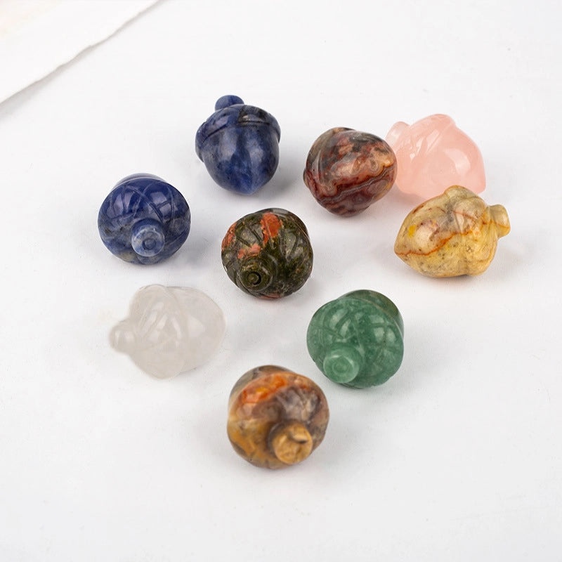 Minimalist Pine Cone Ornaments with Tiger Eye Gemstones | Home Decor Artificial Decorations|Home & Living