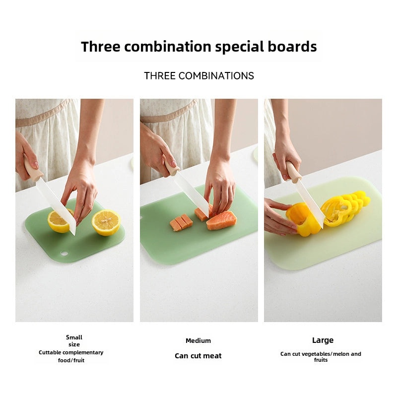 FaSoLa Japanese Non-Slip Plastic Double-Sided Chopping Board for Raw & Cooked Food | Kitchen & Dining