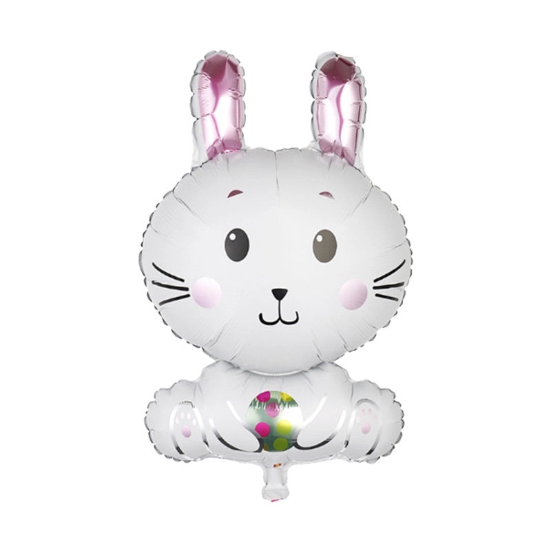 Cartoon Easter Bunny Aluminum Foil Balloons for Forest Theme Birthday Party | Party Supplies Balloons