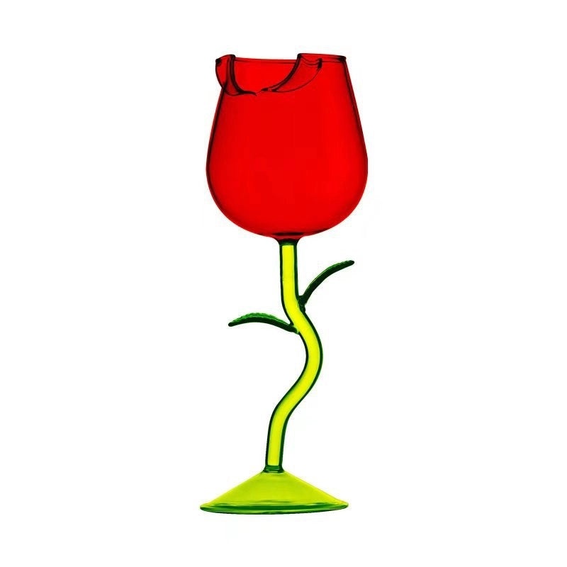 Elegant Botanical Glass Wine Cup 1 Piece | Drinkware & Bar Accessories
