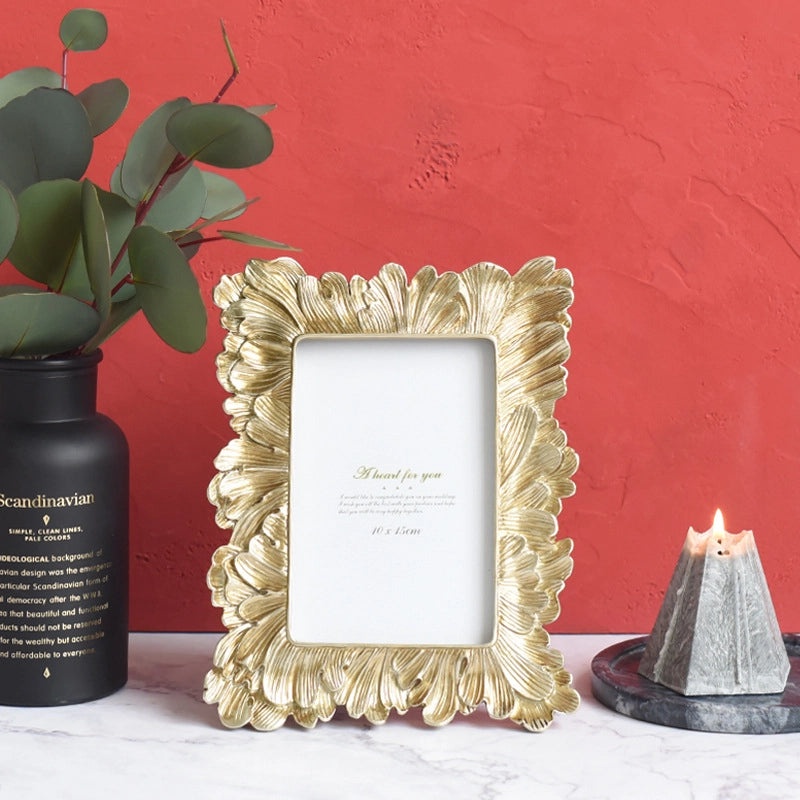 Vintage Floral Metal Photo Frames Decorative Artificial Accents|Home Decor