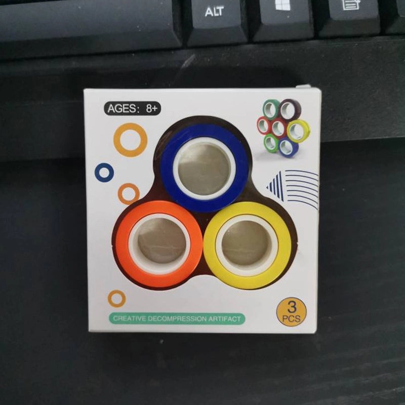 Magnetic Fingertip Gyro Ring Stress Relief Decompression Toy | Fidget Toys & Stress Relief