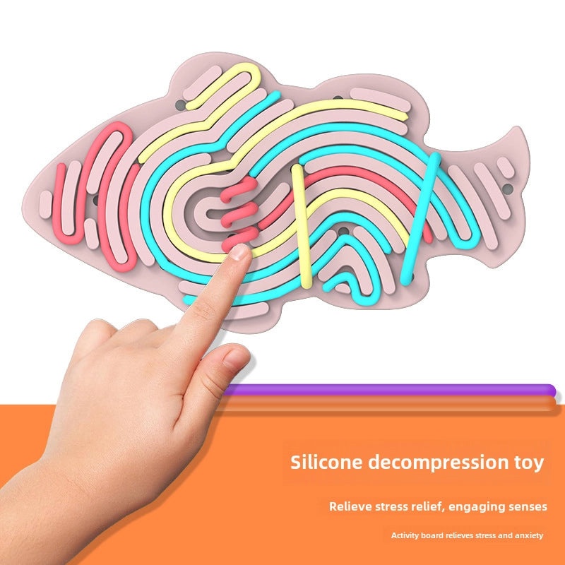 Sensory Fidget Board for Kids | Educational Anxiety Relief Toy | Silicone Decompression Activity Board | Children's Learning & Sensory Play|Educa