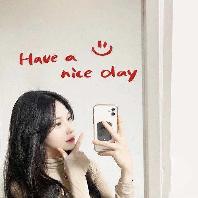 Casual Letter PVC Wall Sticker in Solid Color for Home Decor | Wall Art