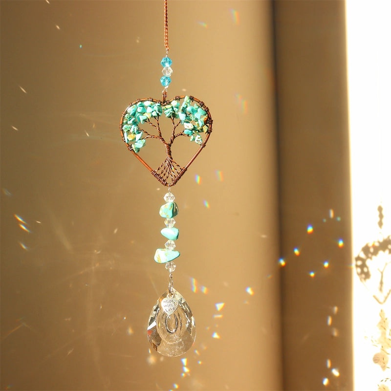 Romantic Heart-Shaped Crystal Pendant Charming Artificial Decoration for Home|Home Decor & Accessories