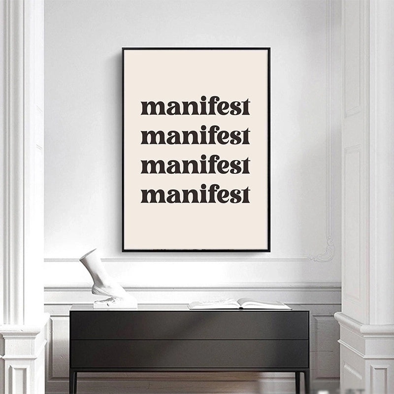 Modern Geometric Letter Canvas Wall Decor|Wall Art