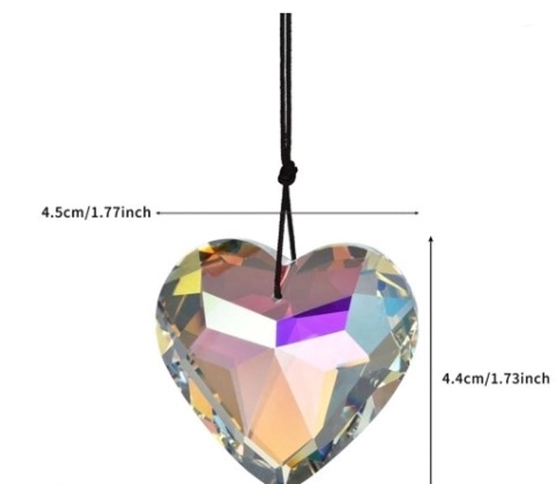 Pastoral Heart-Shaped Artificial Crystal Suncatcher Wind Chime for Valentine’s Day | Home Decor & Wall Art