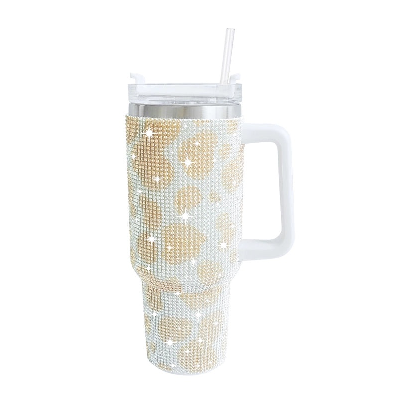 Retro Solid Color Leopard Print Stainless Steel Water Bottle 304 Grade 500ml | Drinkware & Water Bottles