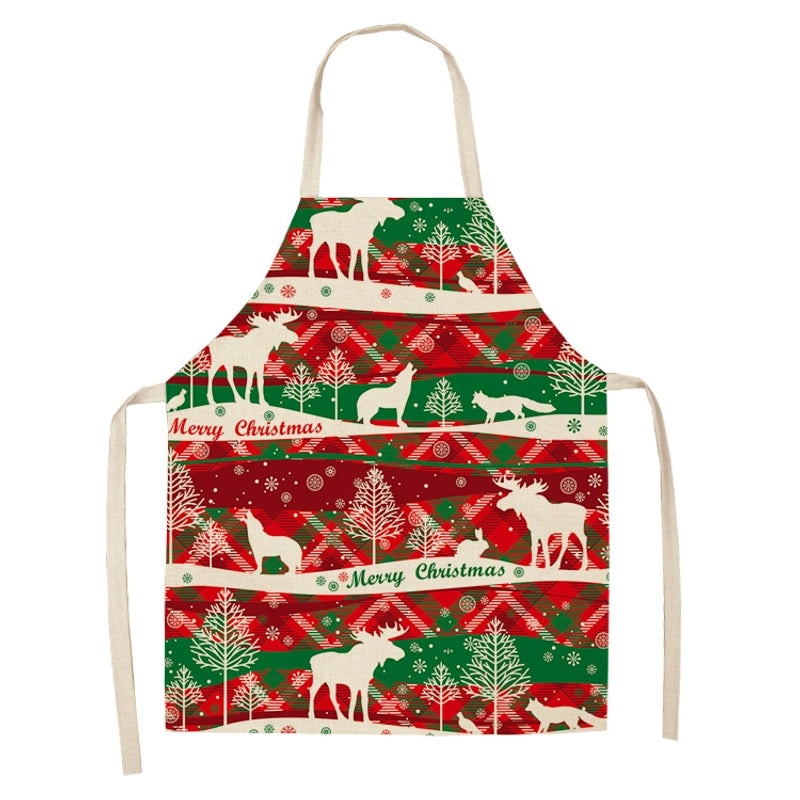 Holiday Themed Synthetic Fiber Apron with Text Design 1 Piece|Kitchen & Dining Accessories