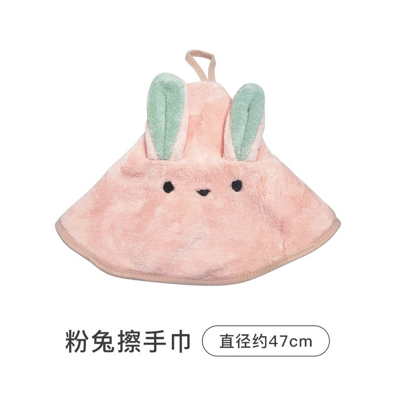 Soft Coral Fleece Hand Towel Thick Absorbent Cute Skirt Design with Hanger | Home & Living Towels