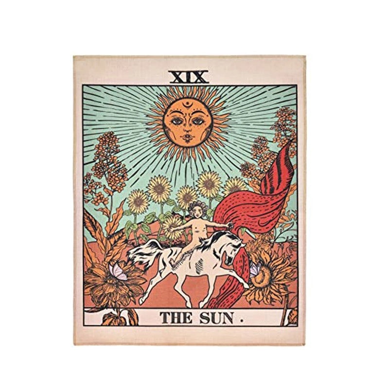 Bohemian Retro Sun Abstract Wall Tapestry in Polyester | Home Decor & Wall Art