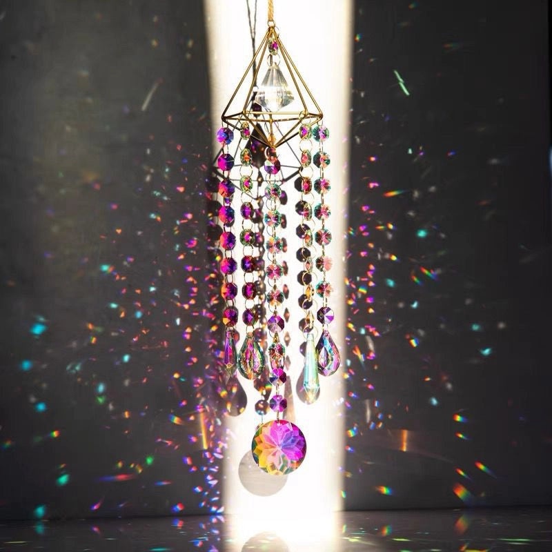 Colorful Minimalist Crystal Suncatcher Wind Chime for Wall Decor|Home Decor