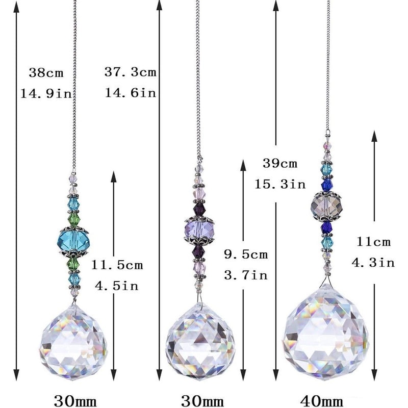 Geometric Crystal Suncatcher Wind Chime | Home Decor