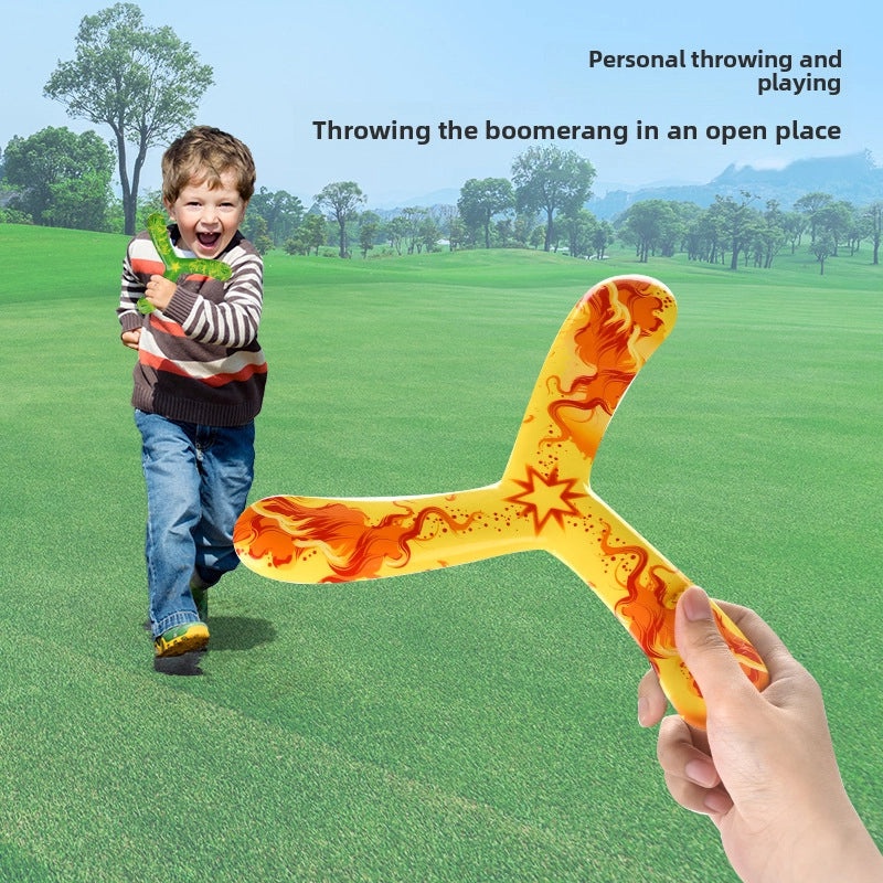 Colorful PU Flying Toy Boomerang with Heat Transfer Print | Outdoor Toys