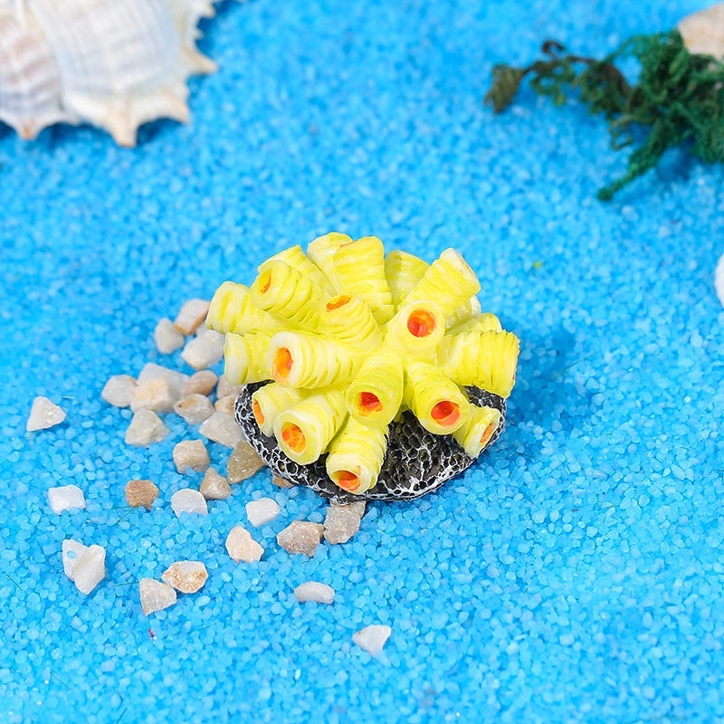 Adorable Marine-Themed Cartoon Coral Resin Figurines for Home Decor|Home Decor & Ornaments