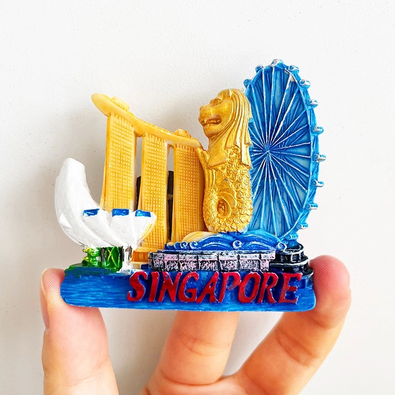 3D Travel Refrigerator Magnet Stickers Europe Cities Souvenirs Creative Tourist Gifts|Home Decor & Magnets