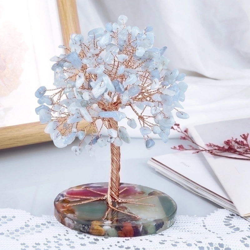 Elegant Minimalist Tree Resin Crystal Agate Decor | Home Decor & Accessories