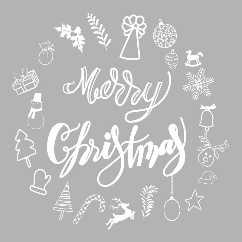 Festive Christmas PVC Letter Wall Sticker for Casual Home Decor