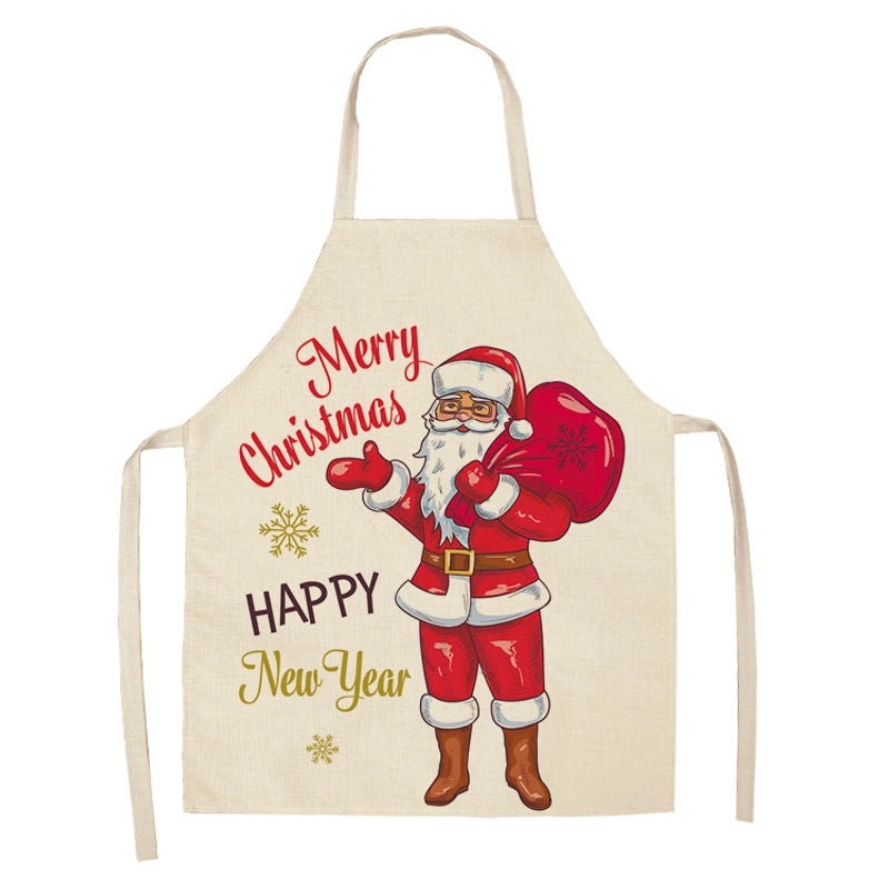 Holiday Themed Synthetic Fiber Apron with Text Design 1 Piece|Kitchen & Dining Accessories