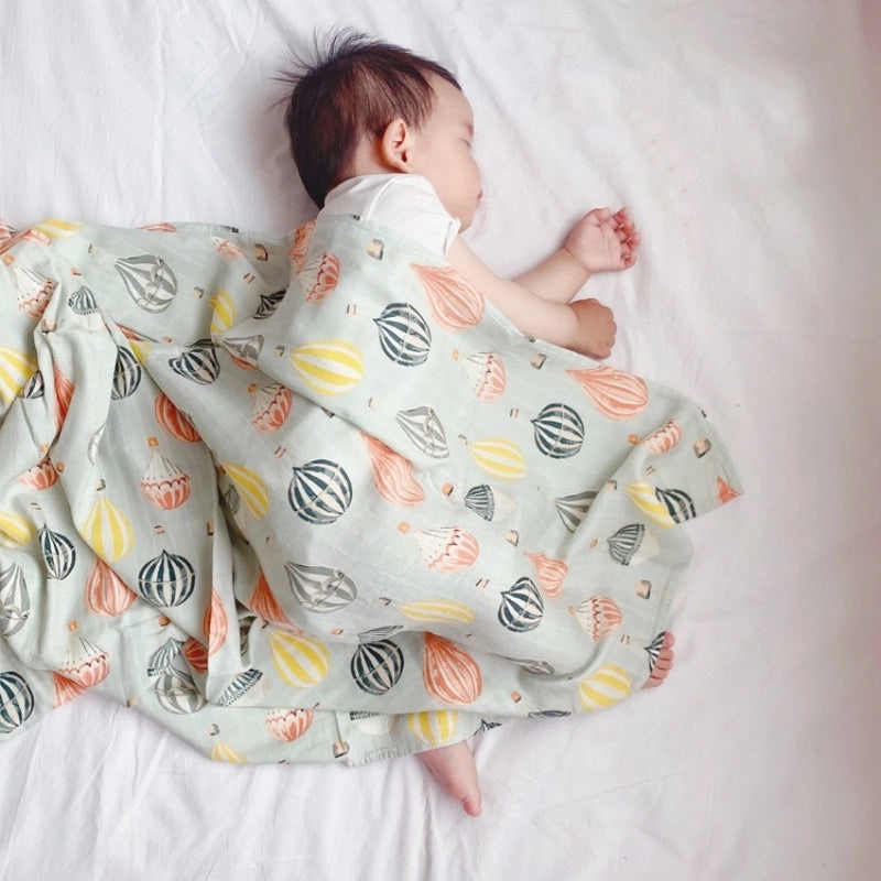 Antibacterial Bamboo Cotton Baby Swaddle Blanket and Bath Towel Set for Newborns Summer Soft Gauze Wrap|Baby Care & Accessories