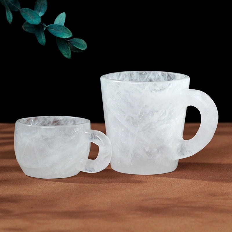 Women's Classic Crystal Teacup For Home Decor Pink White Heart Shaped