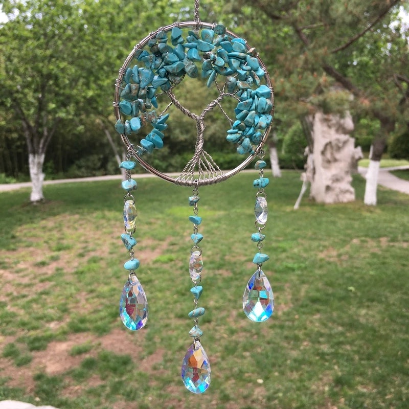 Colorful Pastoral Style Crystal Wind Chime Decoration | Home Decor Accessories