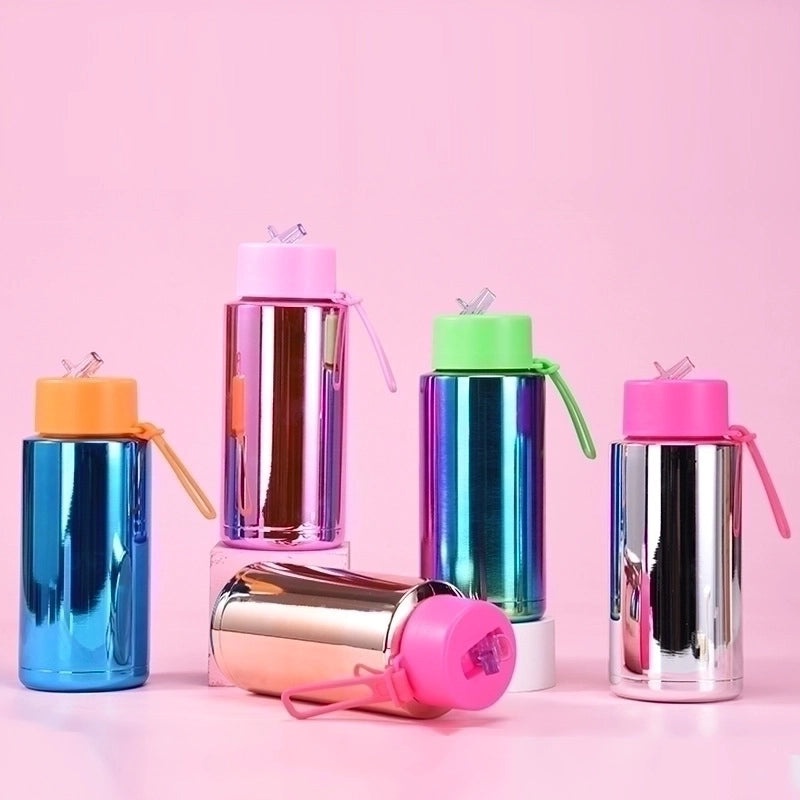 Chinoiserie Style Multicolor Stainless Steel Water Bottle for Casual Vacation Use | Drinkware