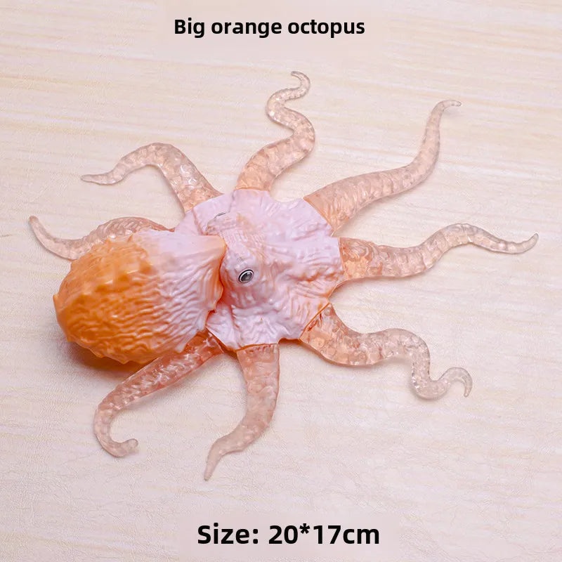 Marine Animal Soft Rubber Octopus Crab Models for Kids | Educational Toys & Outdoor Play