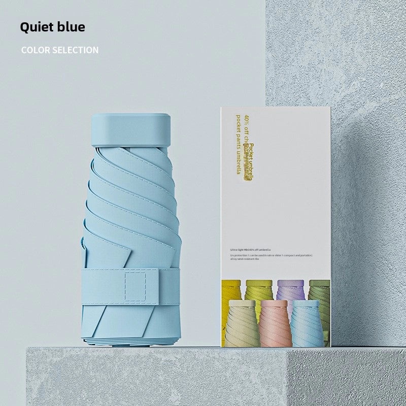 Ultra Light 60% UV Protection Folding Sun Umbrella for Women | Portable Pocket Sunshade with Custom Logo | Promotional Item | Fashion Accessories