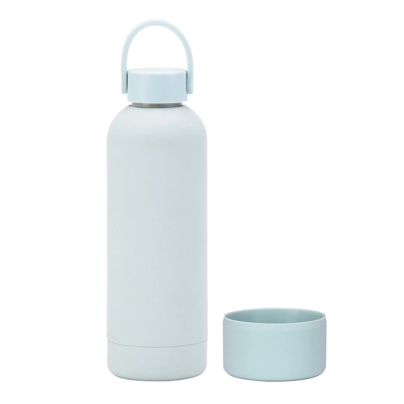 Stylish Solid Color Stainless Steel Water Bottle with Silicone Sleeve 1 Piece|Drinkware & Bottles