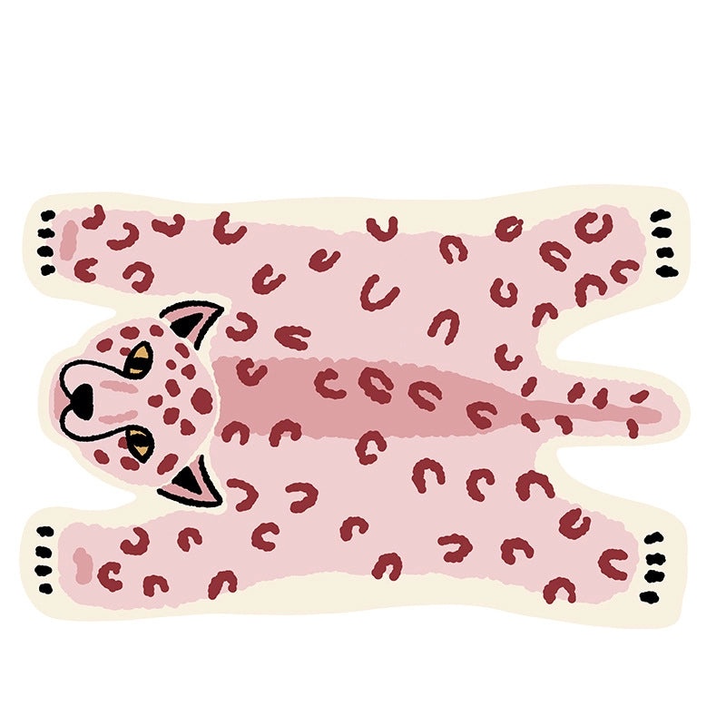 Adorable Animal Print Faux Leather Bath Mat|Home Decor Bath Rugs