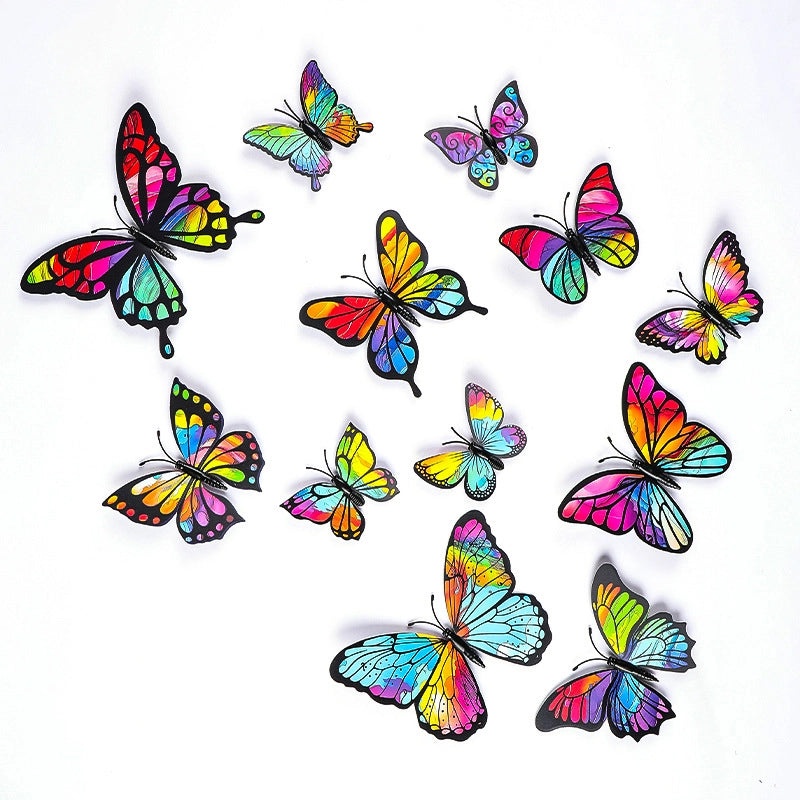 Creative Waterproof Butterfly Wall Stickers Self-adhesive PVC Home Decor Background|Home Decor & Wall Stickers