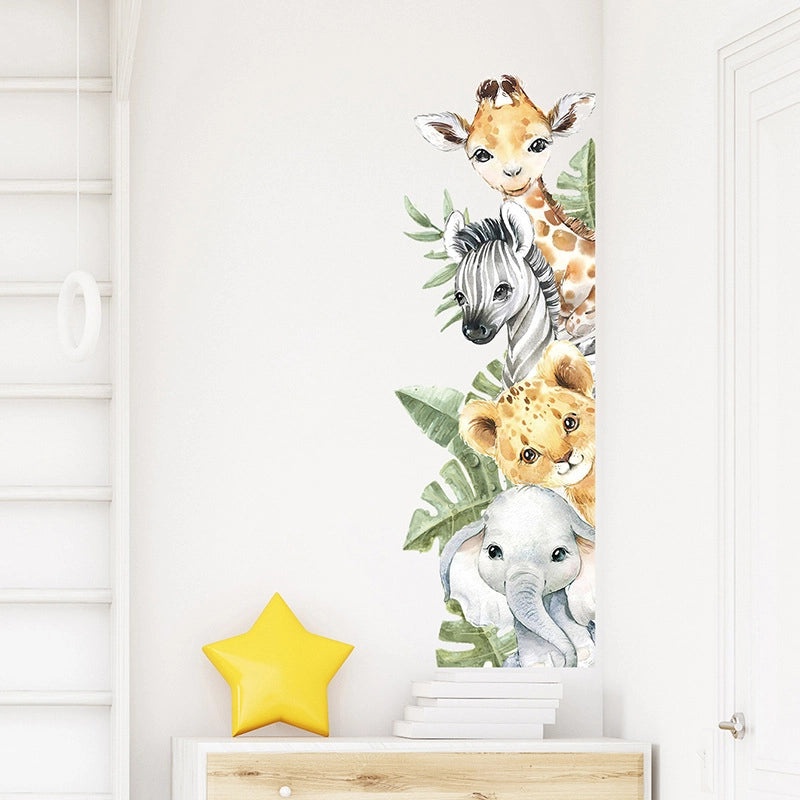 Cute Cartoon Animals Peeking Wall Stickers for Kids Bedroom Decor BR94516|Home Decor Wall Stickers