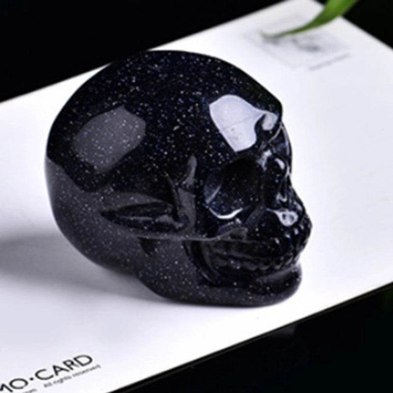 Minimalist Halloween Skull Gem Crystal Ornaments | Halloween Decorations