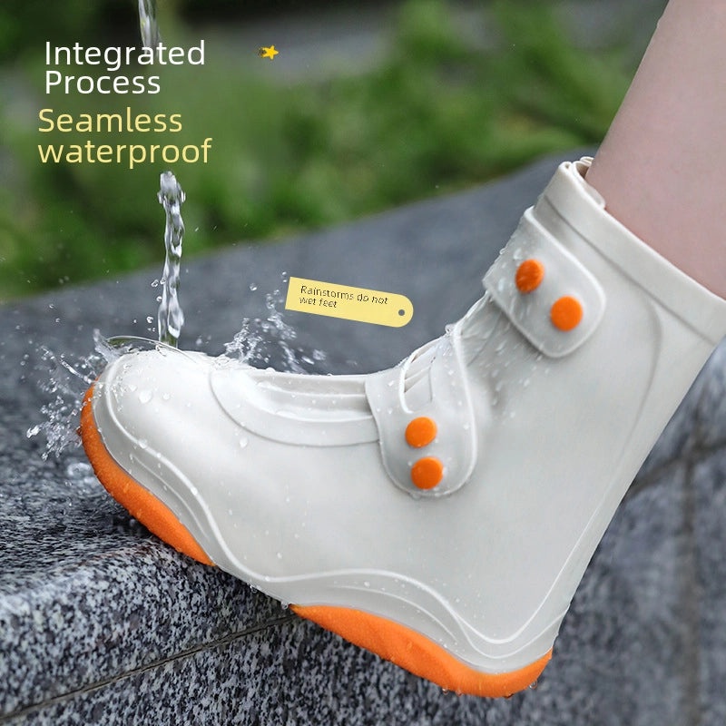 Women's Waterproof Silicone Rain Shoe Covers Anti-Slip Thickened Rain Boots for Adults and Kids|Rain Footwear