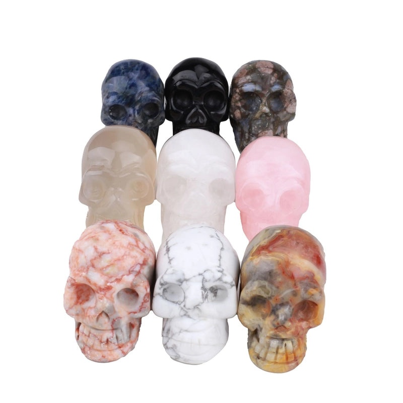 Minimalist Halloween Skull Gem Crystal Ornaments | Halloween Decorations